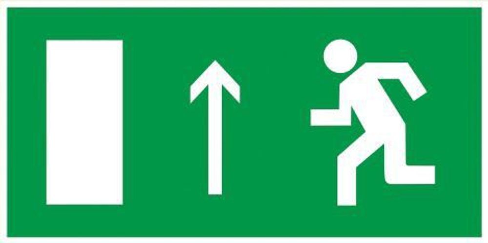 Этикетка самоклеящаяся 100х50мм "Направление к эвакуационному выходу прямо" IEK YPC30-105NEV-PRM