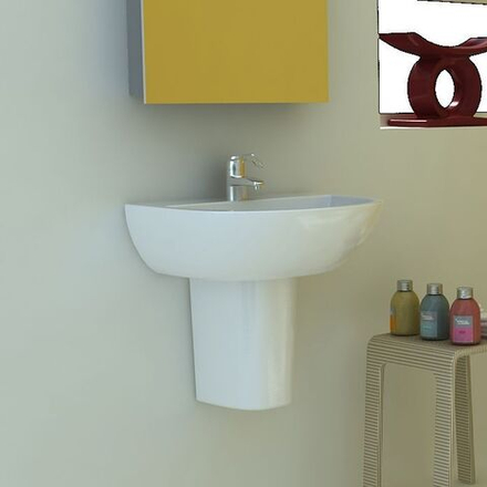 Раковина подвесная Zero 60x48 см, белая Z15061