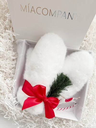 Варежки «Снежное облако» в подарочной коробке, белые, one size