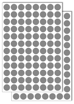 Серые виниловые наклейки для упаковки и маркировки Policomprint M3, 14 мм. 192 шт.