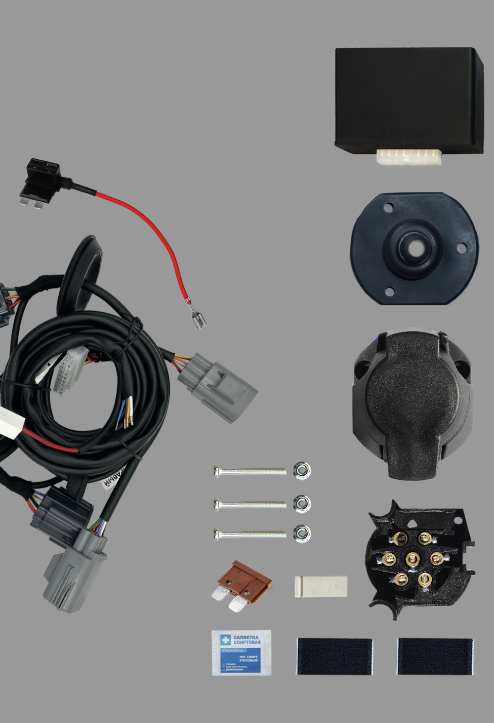 Комплект штатной электрики для фаркопа 7-pin Land Rover Freelander II 2006-2012 с блоком - КонцептАвто KA SC 71 122 001