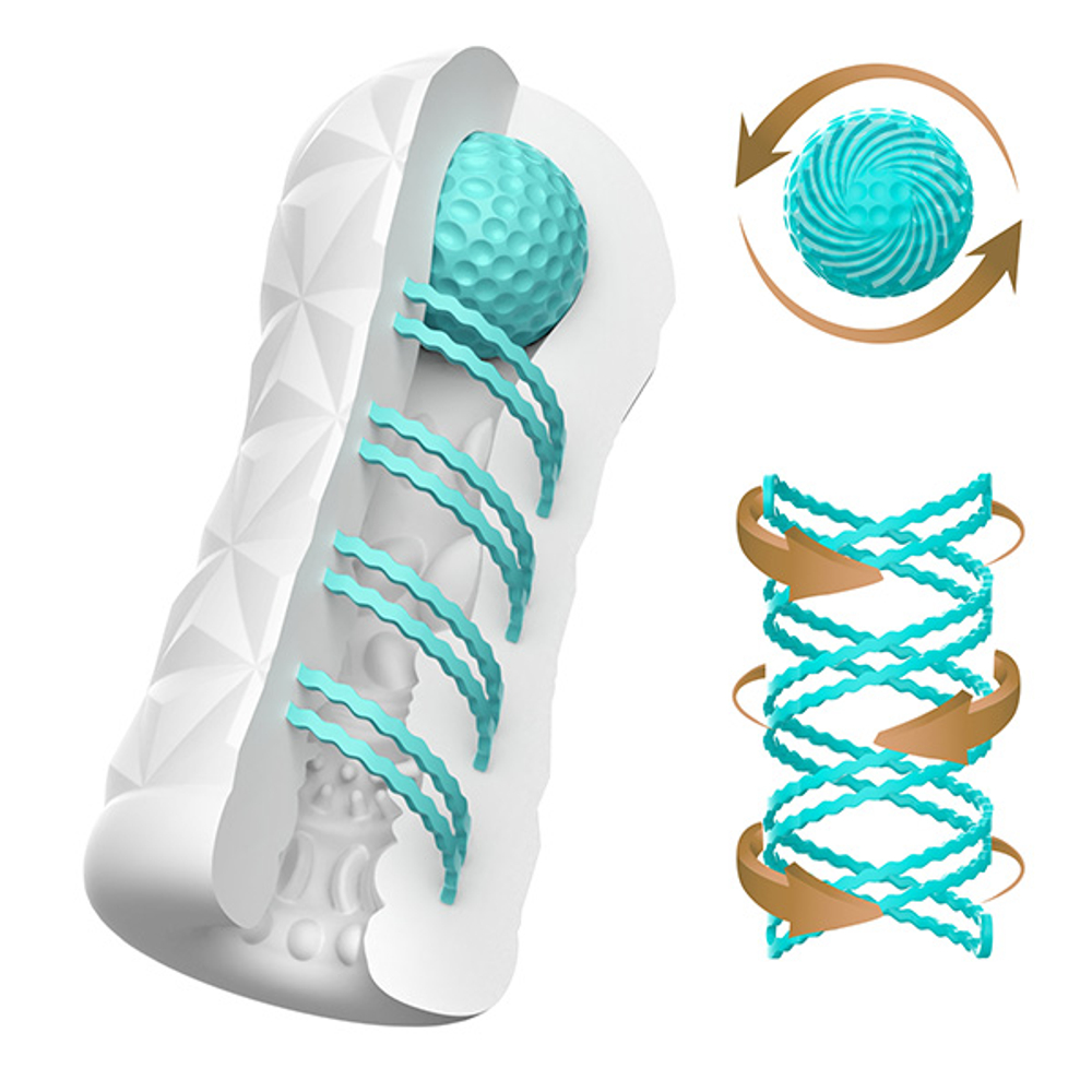 Белый мастурбатор 14,5см в колбе Pretty Love Victoria Cecil Masturbation Sleeve BM-009229T6-2