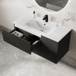 Тумба с умывальником IDDIS Bild, подвесная, 100 см, темно-серый, BIL10G0i95K