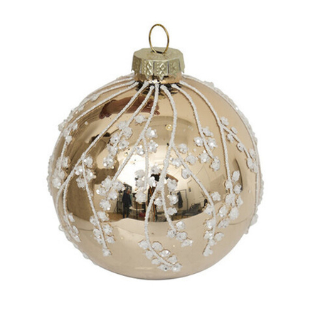 Шар "Снежная сюита" золотой 8см GY687