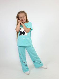 7-55-4 Пижама для девочки (фуфайка и брюки)
