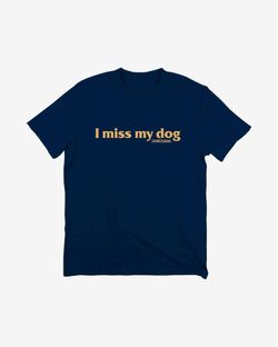 Футболка I miss my dog Navy Blue/Cream