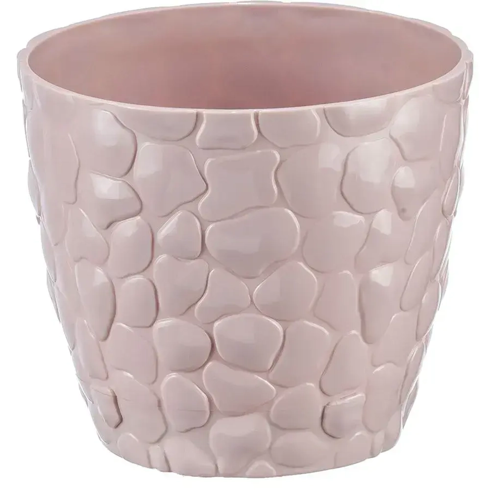 Кашпо КАМНИ D260мм 8л чайная роза (комплект 12 шт)