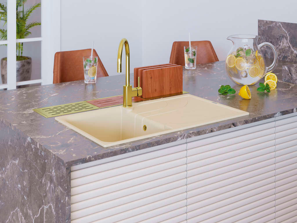 Мойка Omoikiri Yasugata 86-CH Tetogranit | Шампань