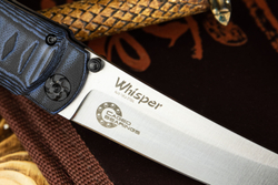 Складной нож Whisper AUS-10Co StoneWash Blue, на подшипнике