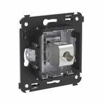 Компьютерная розетка RJ-45 без шторки в стену, кат.6А одинарная экранированная, "Avanti", "Закаленная сталь"