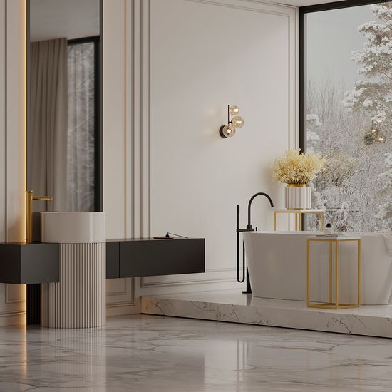 Набор из 2-х столиков mayen gold, белые/золотистые