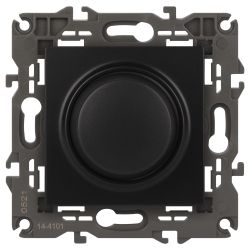 14-4101-05 ЭРА Светорегулятор поворотно-нажимной, 400ВА 230В, IP20, Эра Elegance, антрацит | Elegance Антрацит