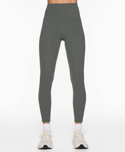 OYSHO Легинсы Comfortlux в рубчик с высокой посадкой длиной 65 см, антрацитовый