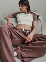 Брюки One Two Baggy Trousers Logo Brownie коричневые