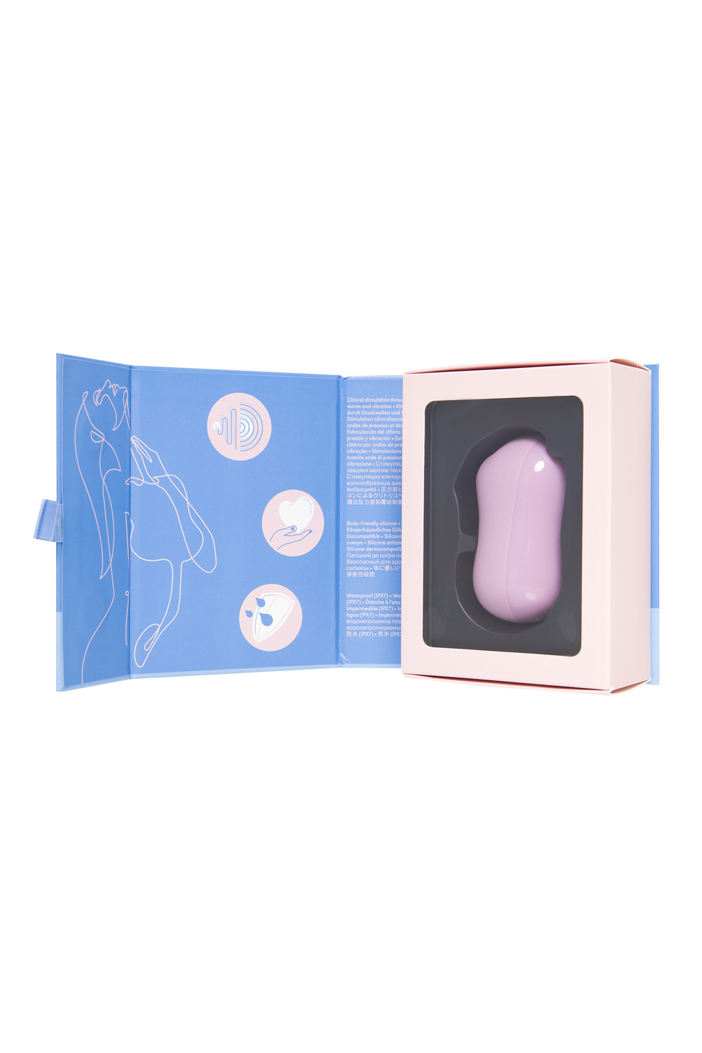 Вакуум-волновой бесконтактный стимулятор клитора Satisfyer Cotton Candy, силикон, фиолетовый, 8,6 см