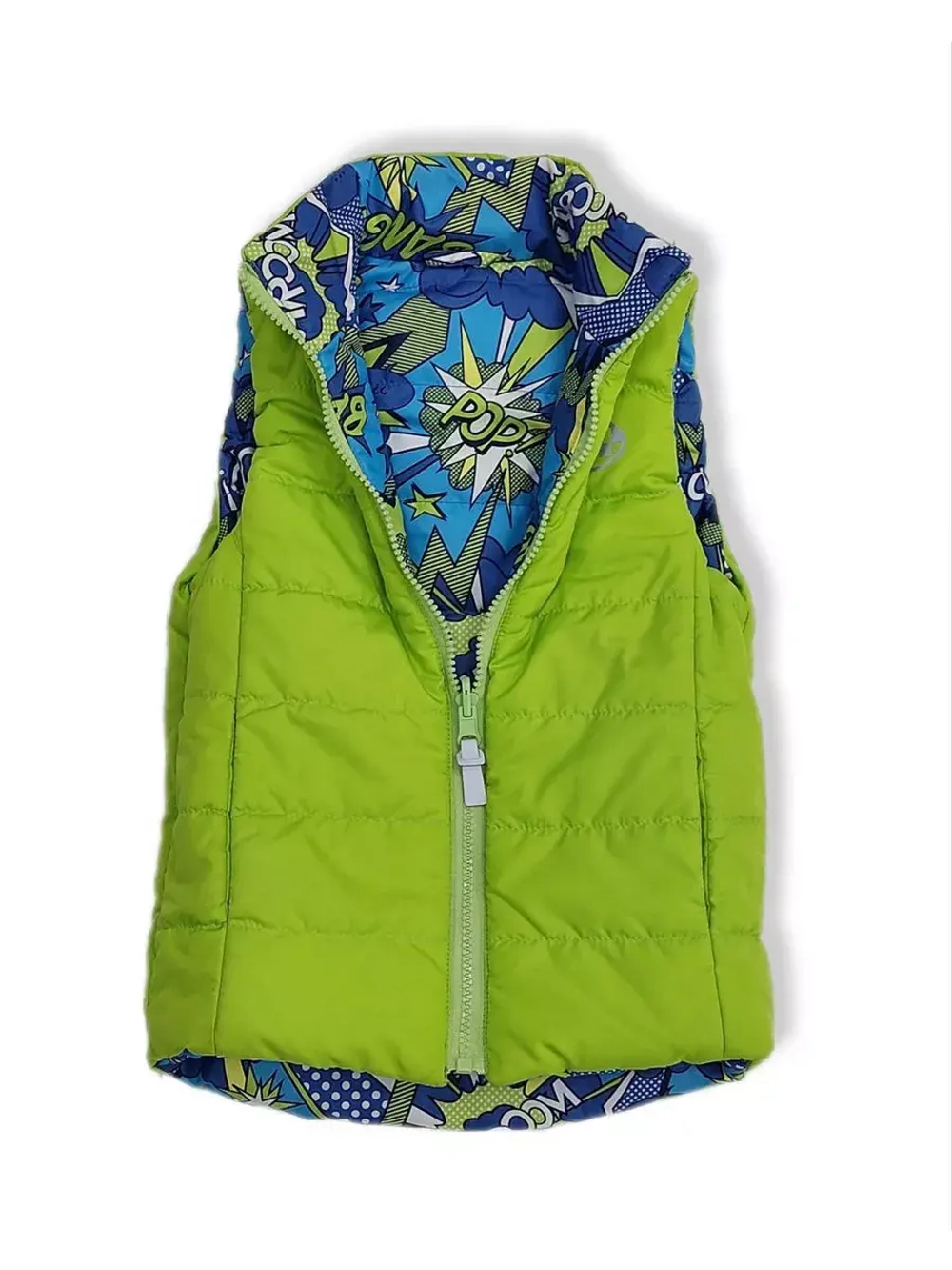 Жилетка детская на весну-лето двусторонняя.