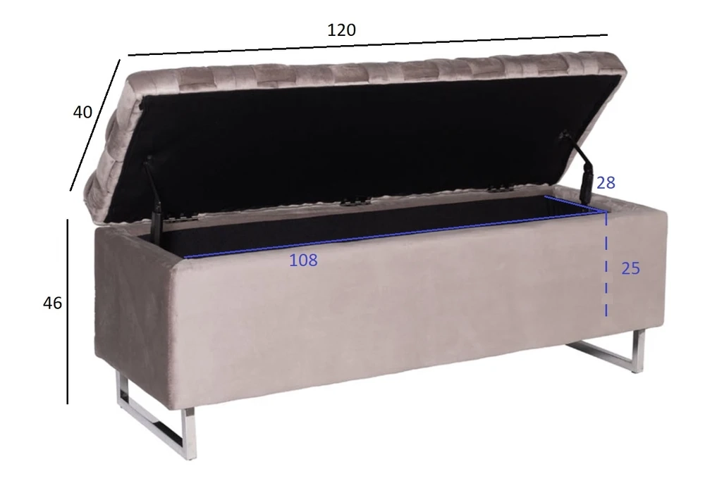 Банкетка Garda Decor N-BANK-195-S BEG