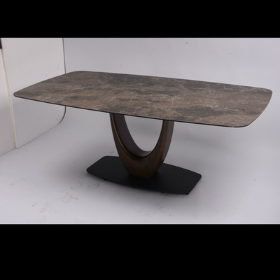 Стол обеденный Римини , коричневая керамика