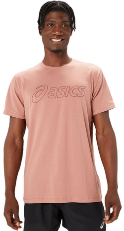 Мужская теннисная футболка Asics Logo Short Sleeve T-Shirt - красный