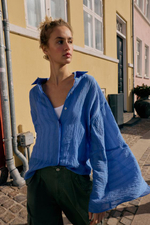 Рубашка в полоску с завязками - ZARA