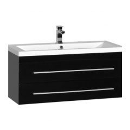Тумба с раковиной Aquanet Нота 90 черный