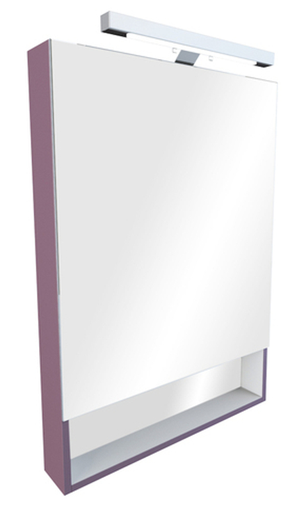 The Gap зеркальный шкаф 600мм, фиолетовый, со светильником