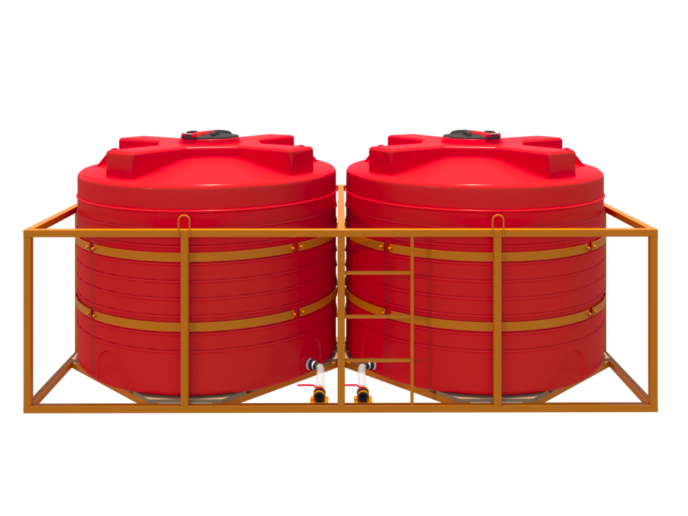 Кассета низкая 2*5000л СТАНДАРТ КАС Политим 10000 л.(4350x2190x1770см;красный) - арт.560804