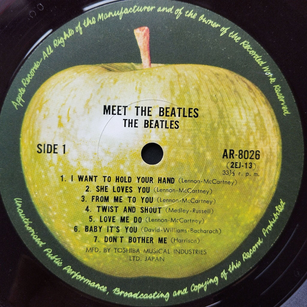 Винтажная виниловая пластинка LP Meet The Beatles (Japan 1969) (No Obi) (Red Wax Vinyl) Love Me Do