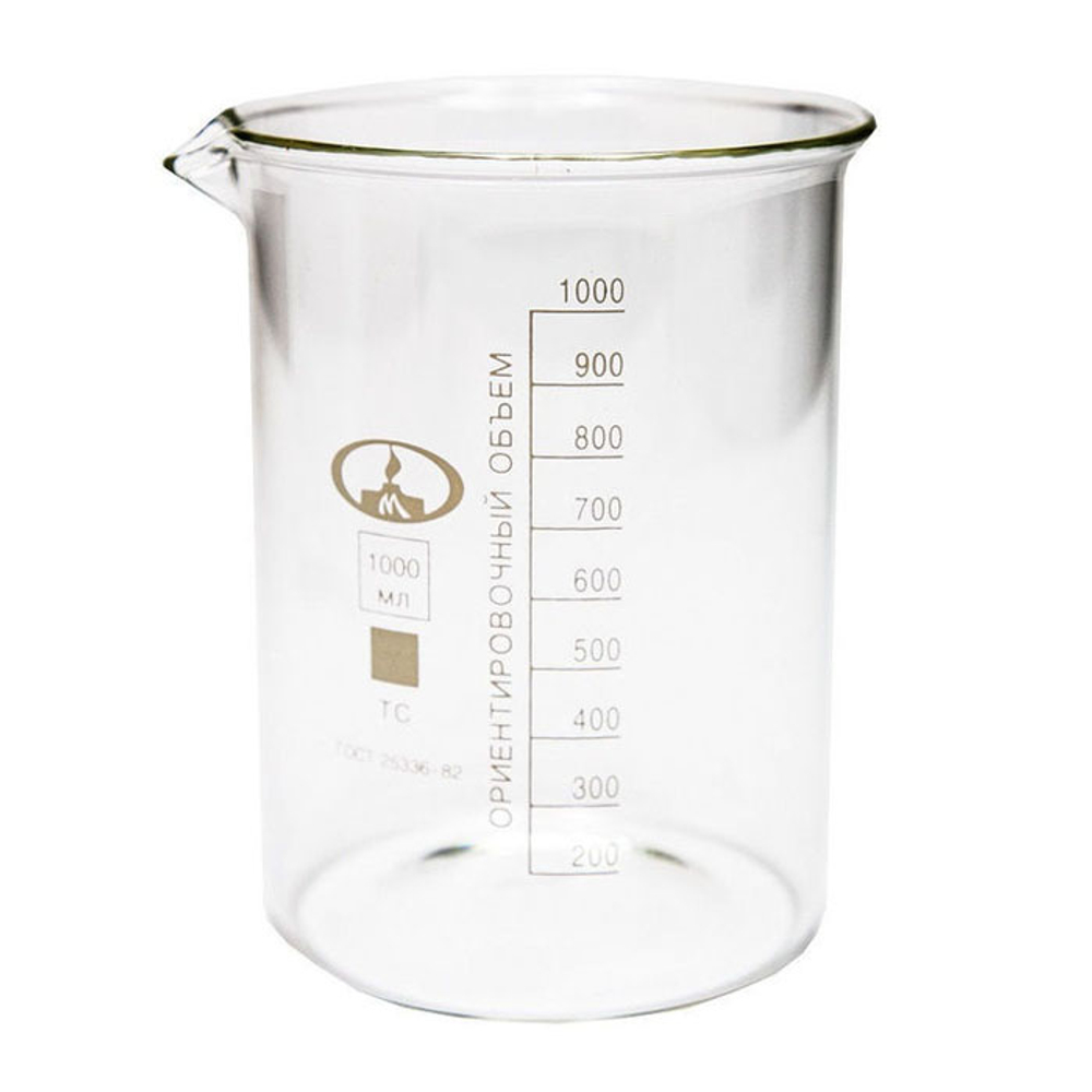 Стакан лаборат. низкий 1000мл с дел.,стекл.,ТС, (10003806) Минимед, шт.