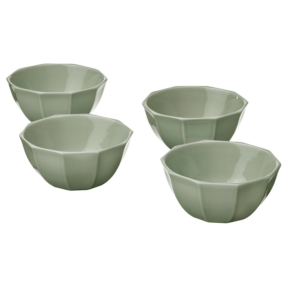IKEA STRIMMIG  (ИКЕА СТРИММИГ)  -  Миска, керамогранит бледно-серо-зеленого цвета, 15 см