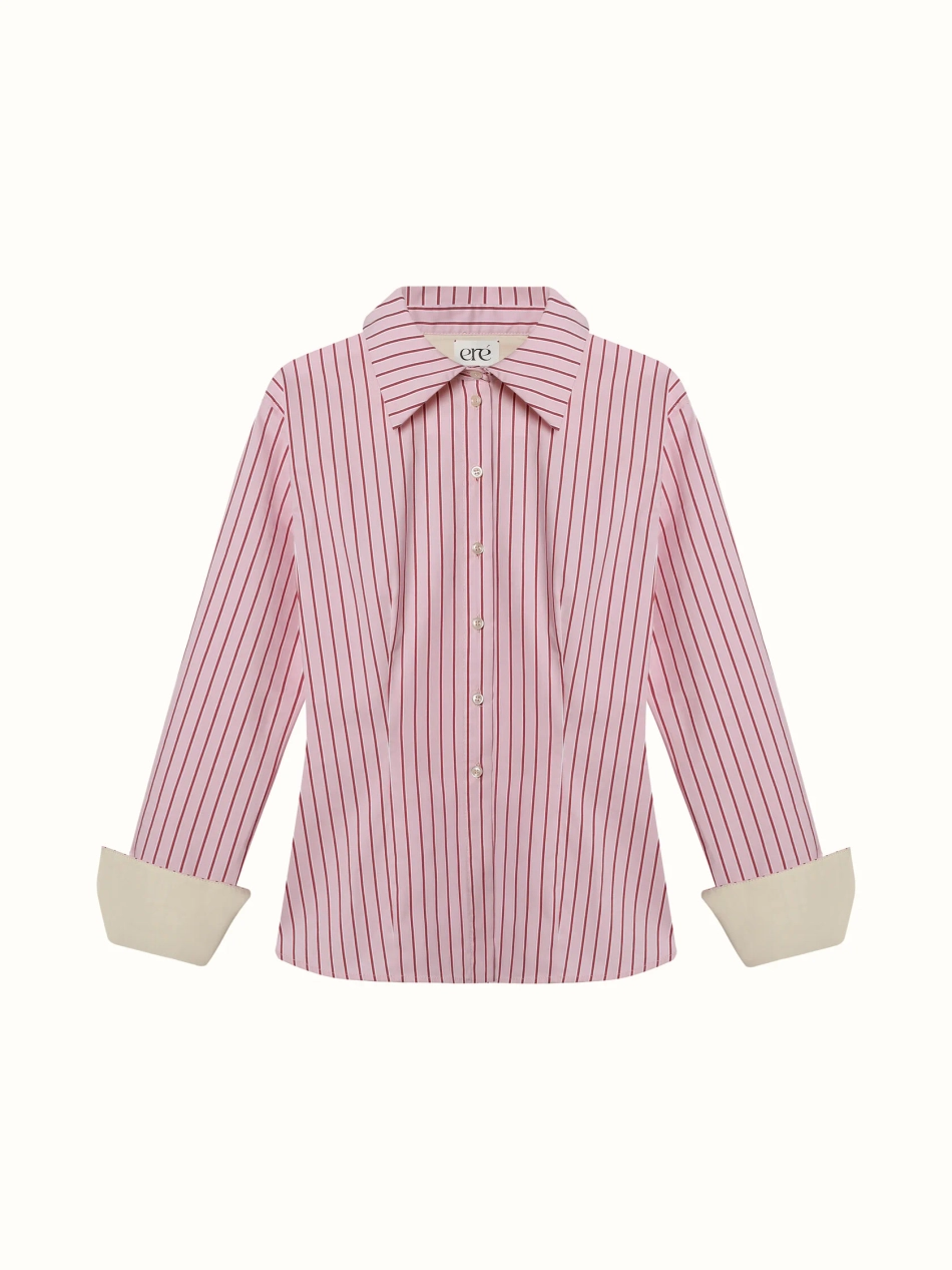 Рубашка в полоску "pink"