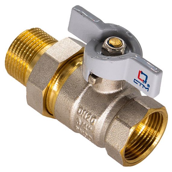 Кран CTM шар. 1 с накид. гайкой бабочка СТАНДАРТ CWAFM001 купить в Москве и Московской области по низкой цене с доставкой по России — (2) Кран CTM шар. 1 с накид. гайкой бабочка СТАНДАРТ CWAFM001 — (2)