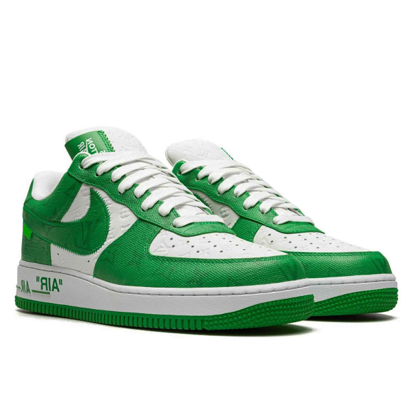 LOUIS VUITTON X AIR FORCE 1 LOW White Gym Green