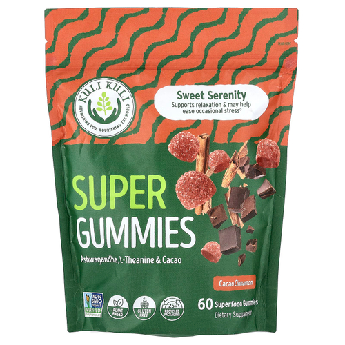 Kuli Kuli, Super Gummies, Sweet Serenity, какао и корица, 60 жевательных мармеладок