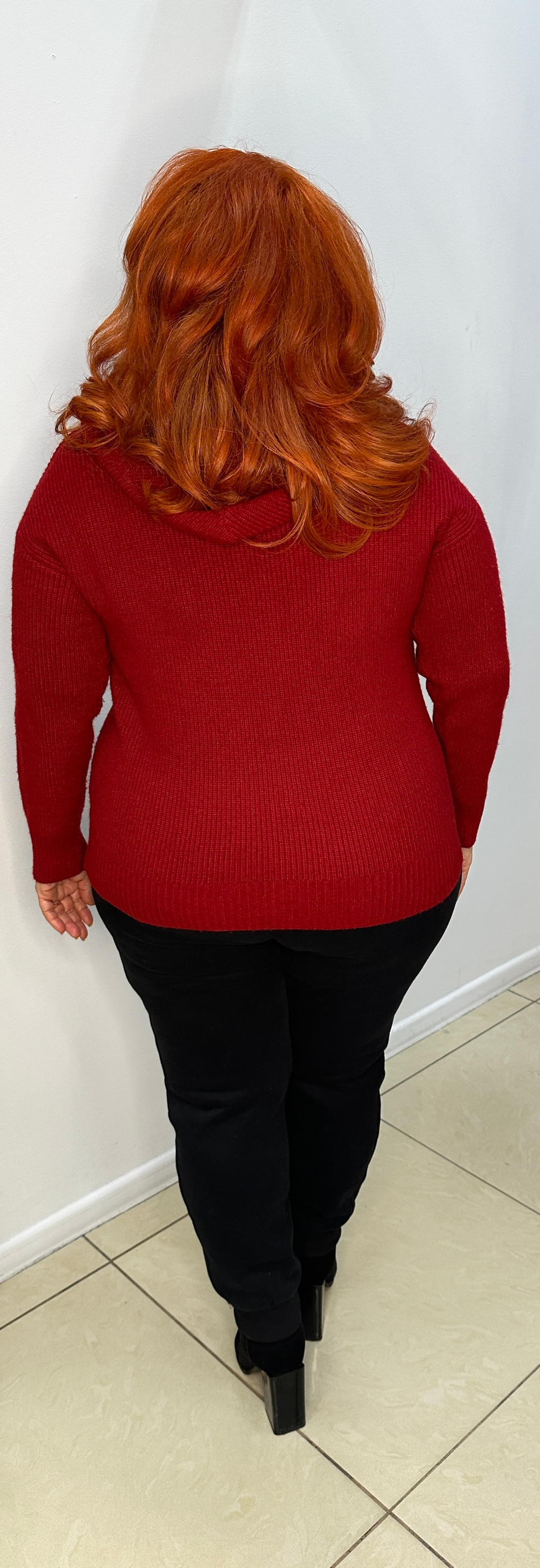 Жакет на молнии, крупной вязки