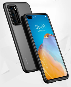 Чехол легкий для Huawei P40 от Caseport, серия Ultra Hybrid, черные рамки