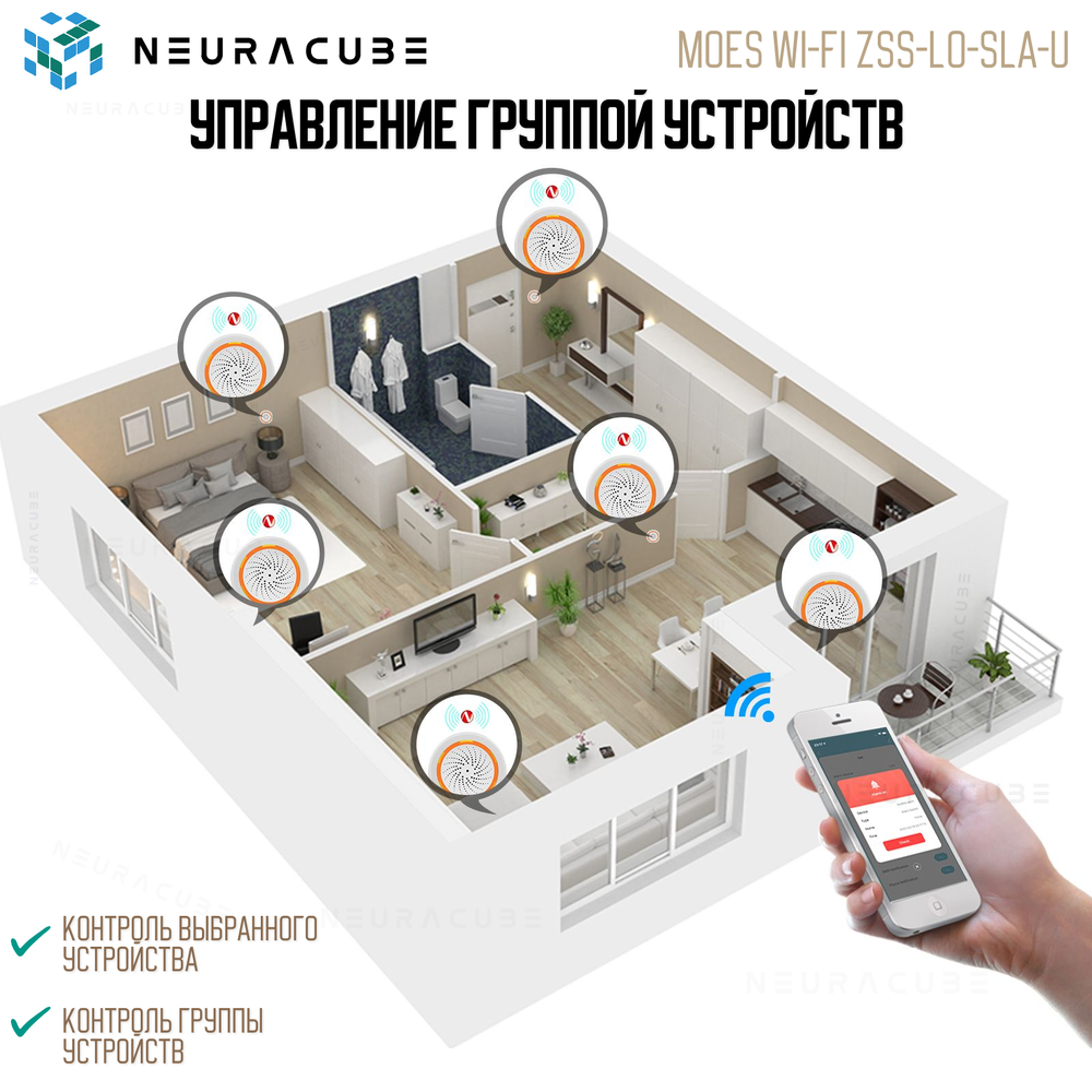 Zigbee звуковая сирена / извещатель MOES