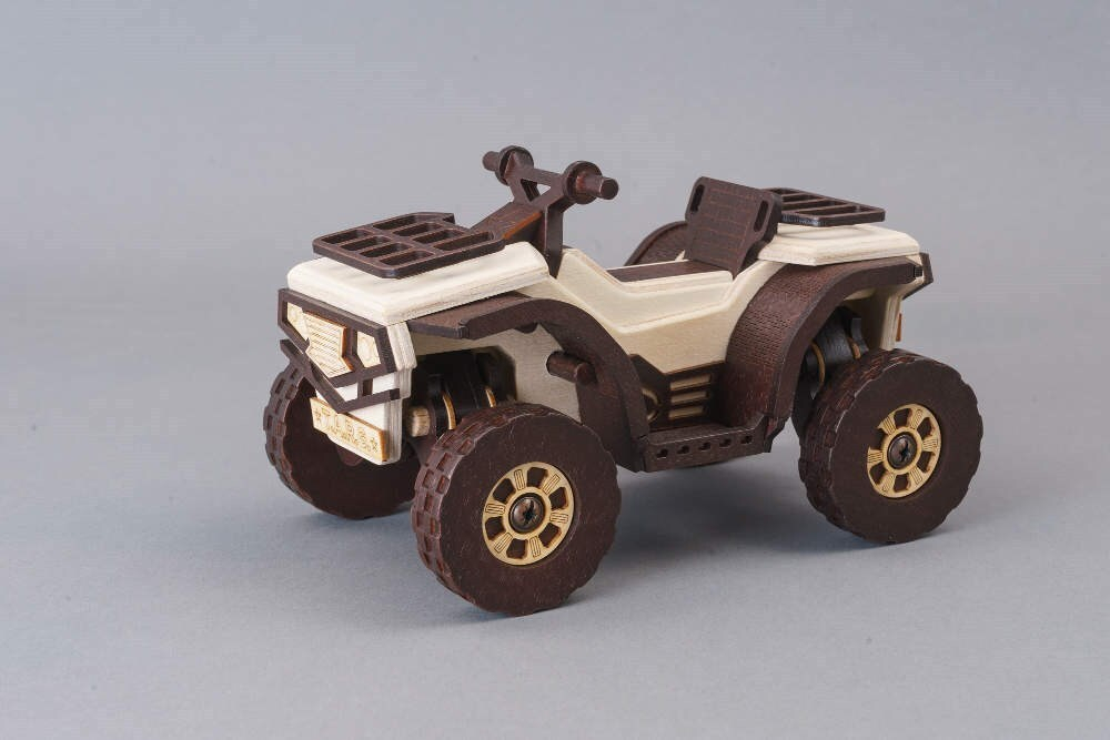 Квадроцикл HUNTER от TARG - деревянный конструктор, сборная модель, 3d пазл