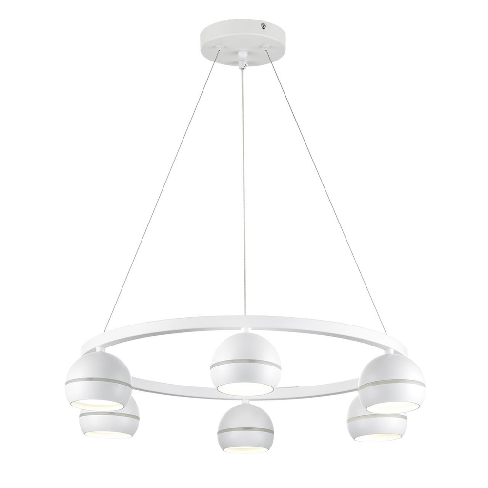 8254/6 COMFI LN25 204 белый, металл Светильник подвесной LED GX53 6*7W 220V LUAZANA