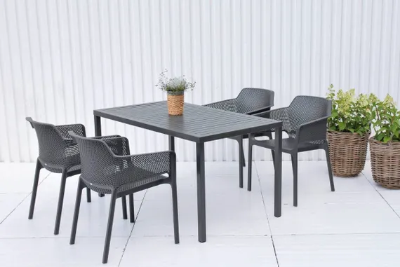 Уличный стол Cube 140x80 см, антрацит