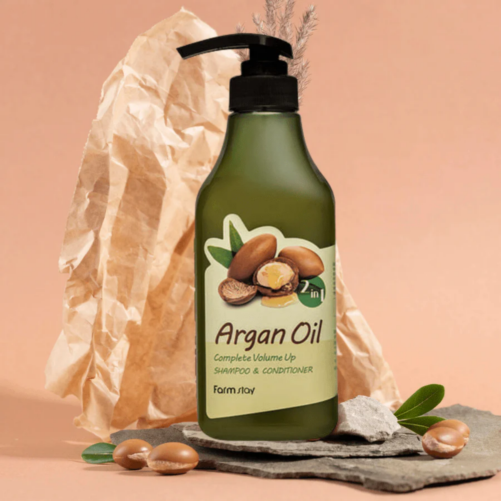 Farm Stay Argan Oil Complete Volume Up 2 in1 Shampoo & Conditioner 530ml