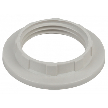 Кольцо для патрона ЭРА E14 пластик, белое