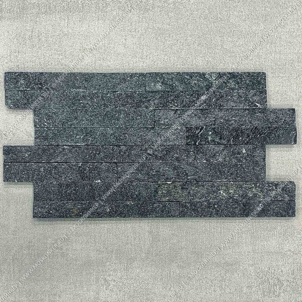 Натуральный камень Кварцит черный Pharaon 360x100x6-13 Лайт