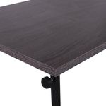 Стол BRABIX "Smart CD-015", 600х380х670-880 мм, ЛОФТ, регулируемый, колеса, металл/ЛДСП ясень, каркас черный, 641887