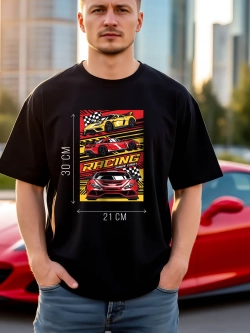 Футболка мужская y2k с принтом машиной