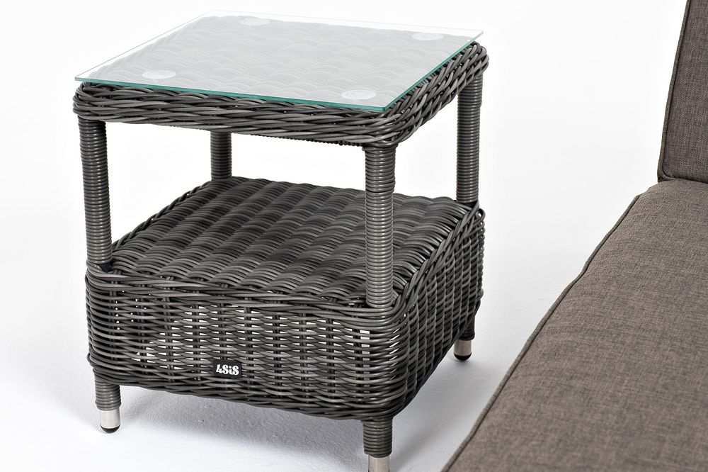 "Рим" комплект шезлонг со столиком, цвет графит