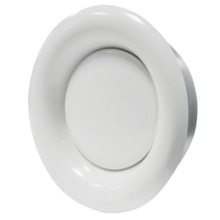 Анемостат 125 12,5DVM d125 вытяжной разъёмный с фланцем.металлический  ERA title=