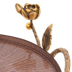 Фруктовница-конфетница Нимфея (поднос) Бронза Шоколадный