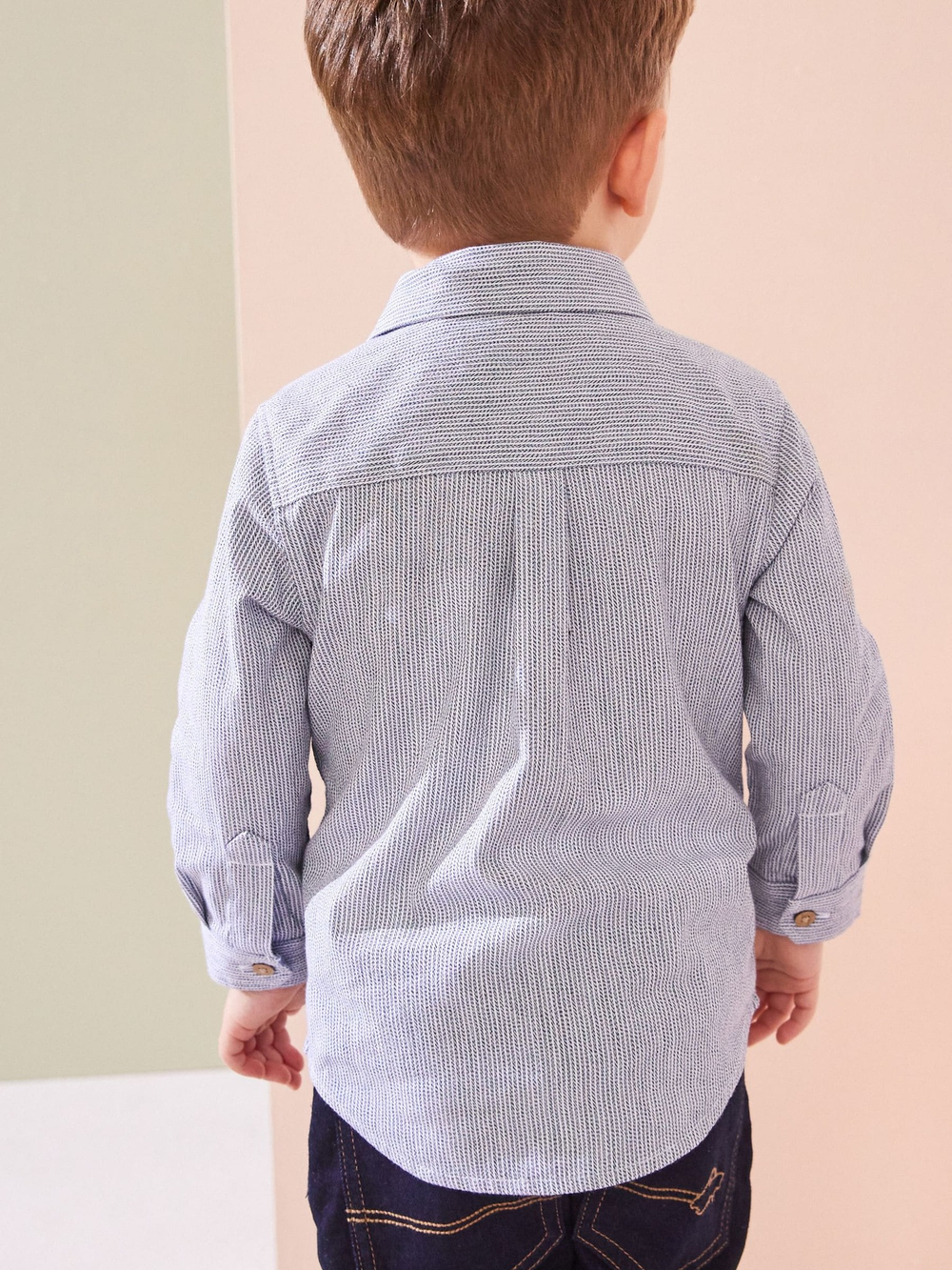 Рубашка с вышивкой для мальчика Next K83-243, Серый