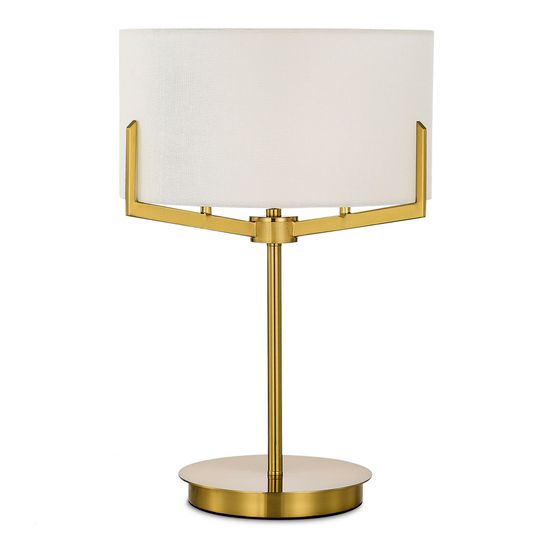 SLE3010-304-02 Светильник настольный Латунь/Белый E27 2*60W LINTON